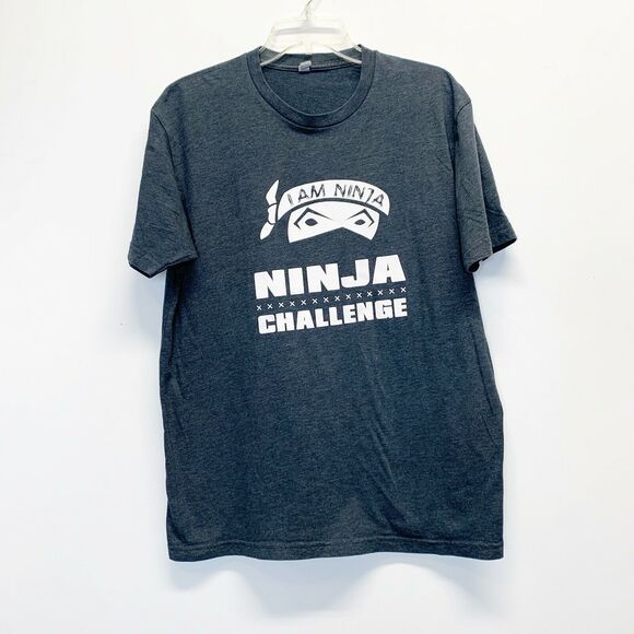 Next Level Apparel gray sz l graphic t shirt Short Sleeve I’m Ninja Challenge - Picture 3 of 8